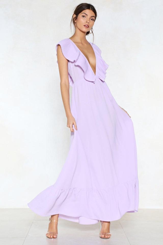  You will wow in this lilac gown