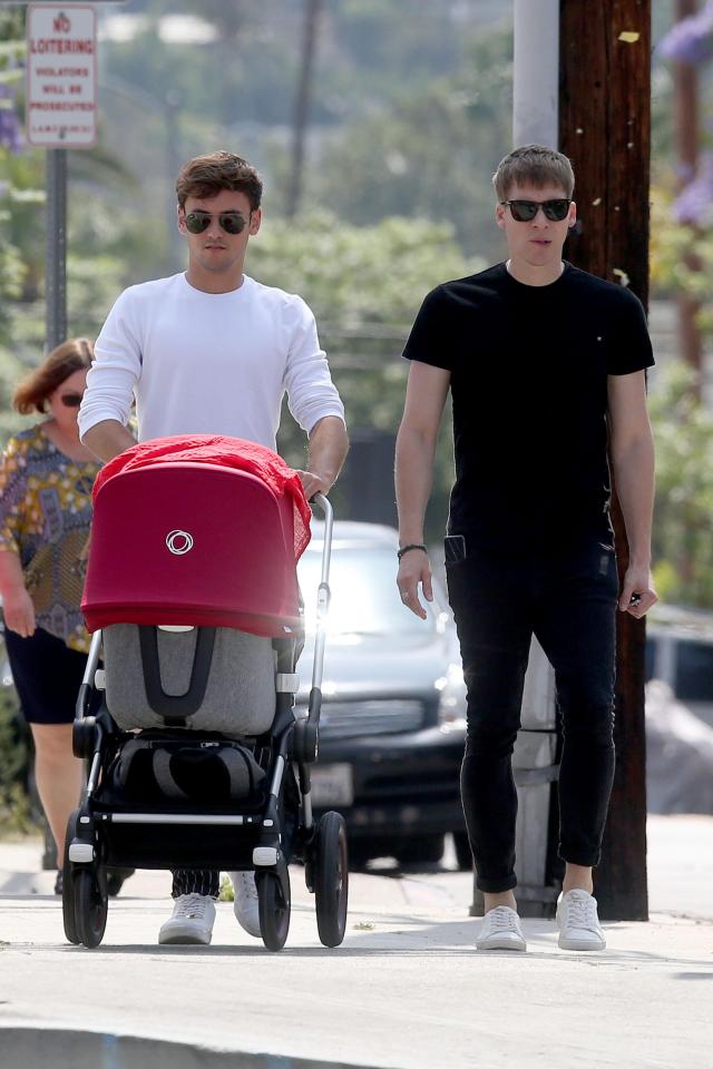  Tom Daley and husband Dustin Lance Black enjoyed a day out with their newborn