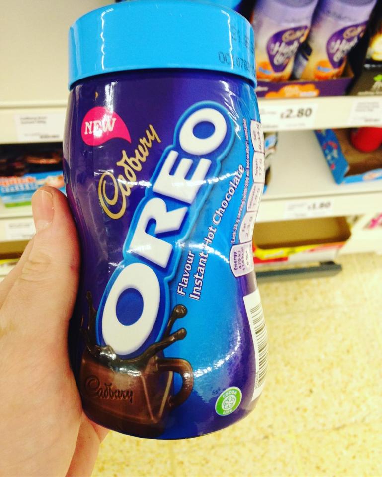  The new Oreo flavoured hot choc was first spotted in Sainsburys