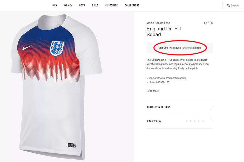  Nike's official site shows that the shirt has sold out