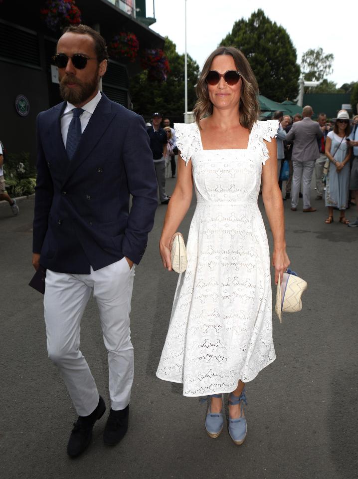  Piippa Middleton and racing driver husband James Matthews were spotted at Wimbledon