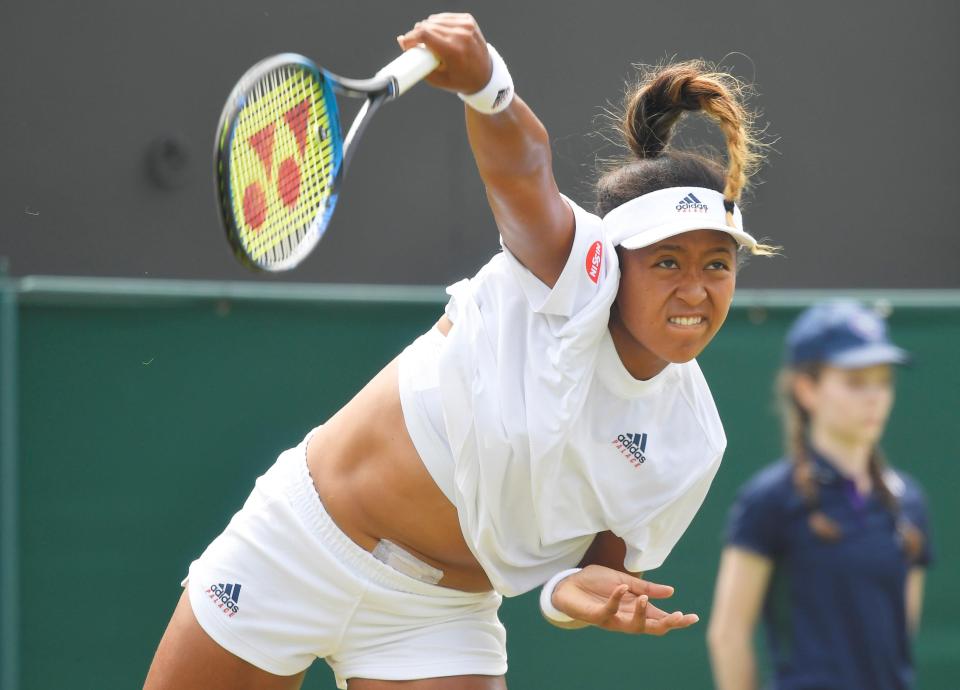 Naomi Osaka bounced Boulter out of Wimbledon as her powerful serve proved too much to handle