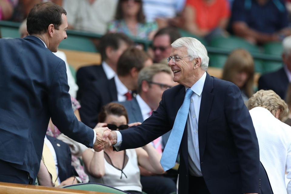  Ex-Prime Minister Sir John Major was also seen at the famous tennis tournament