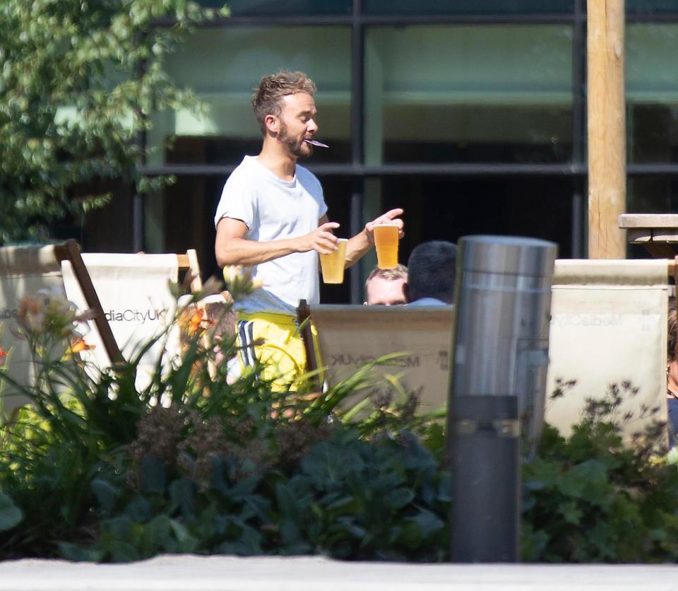  Jack enjoyed a pint on his lunch break yesterday with co-star Julia Goulding