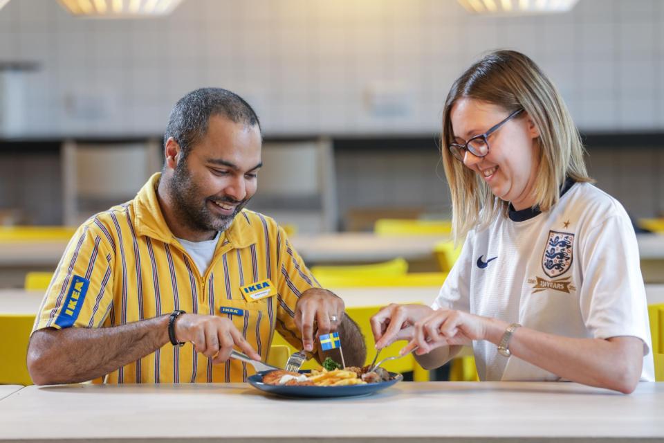  Ikea are extending the hand of friendship to England fans by offering a mixed plate of meatballs with fish&chips tomorrow