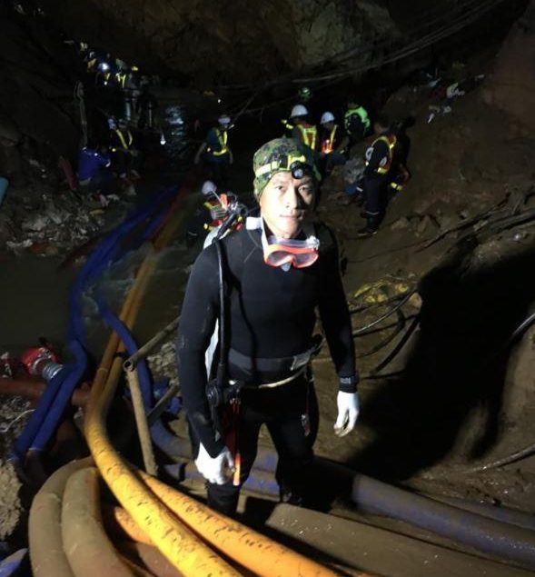  The elite diver had been laying oxygen tanks in the cave when he died