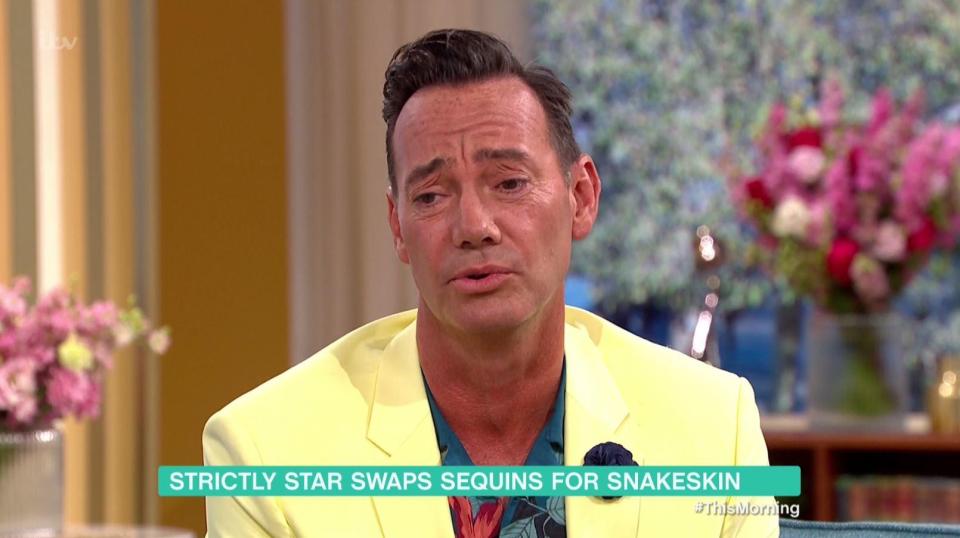  Craig Revel-Horwood looked very tanned when he appeared on This Morning today