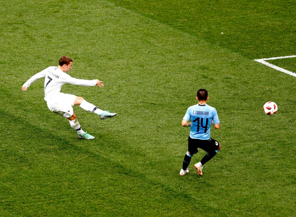  Antoine Griezmann scored France's second against Uruguay