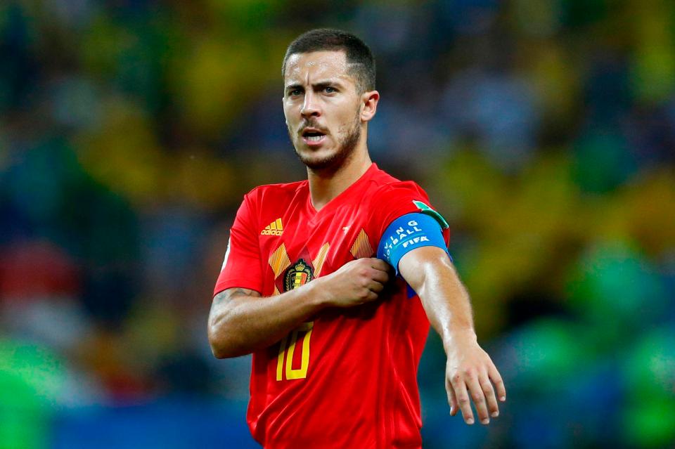  Captain fantastic Eden Hazard in action for Belgium during their victory over Brazil.