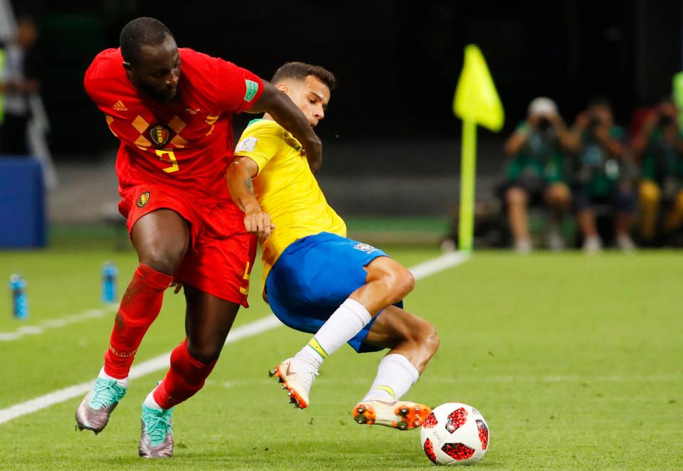  Romelu Lukaku was instrumental in Belgium's win over Brazil