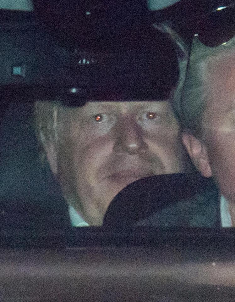  Boris Johnson being driven away from Chequers on Friday night