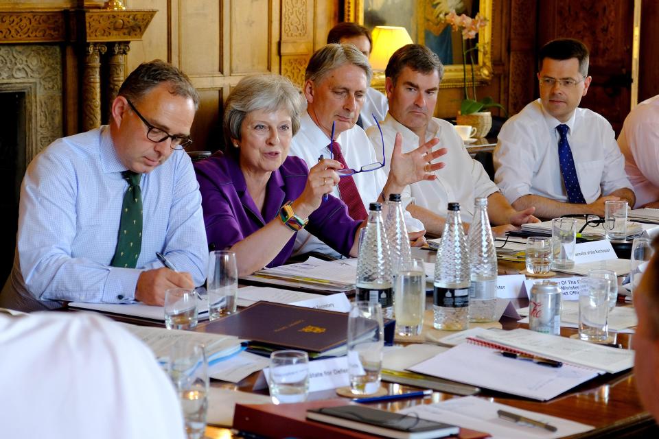  Prime Minister Theresa May at Chequers summit with Cabinet ministers