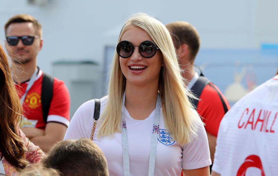  Stoke goalkeeper Jack Butland's girlfriend Annabel Peyton, 24, seen prior to the clash