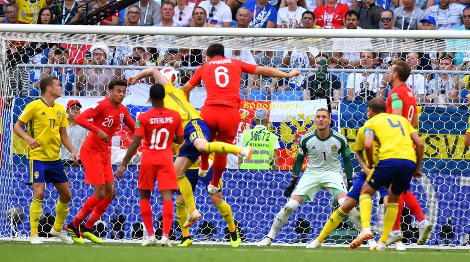 ENGLAND have taken the lead thanks to a Harry Maguire header during their quarter final clash against Sweden