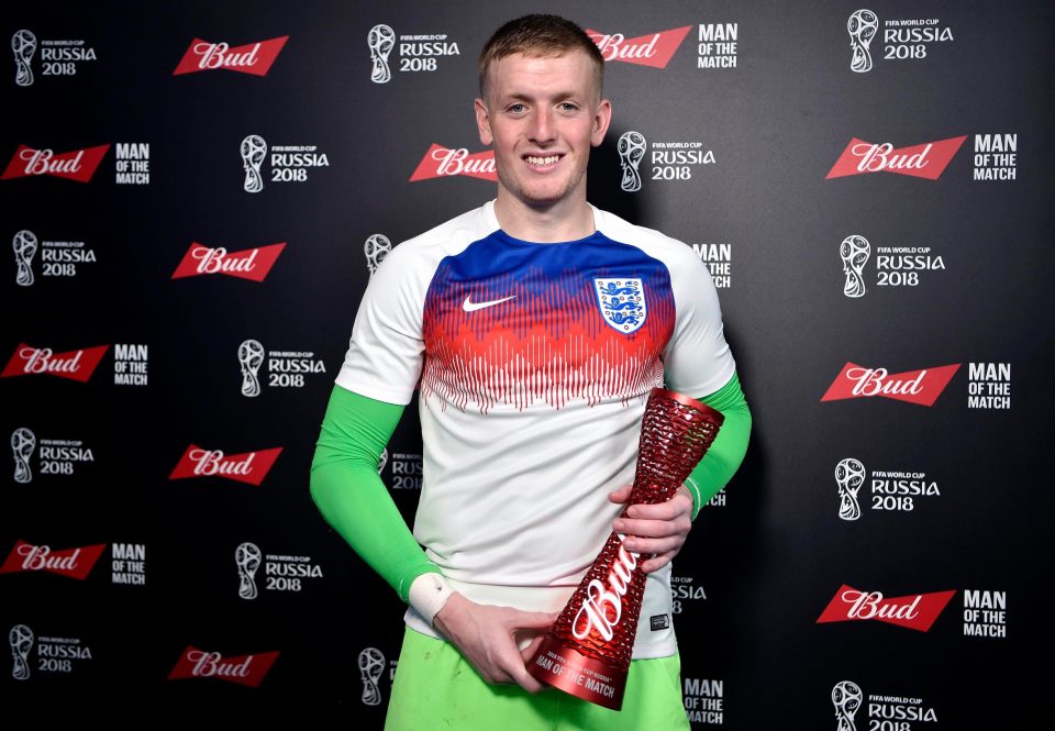  Pickford's performance earned him man of the match in Samara