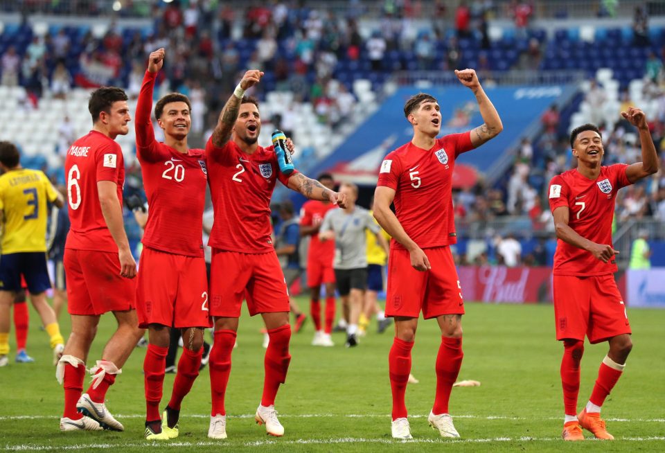  England stars celebrated their win against England with a dance in tribute to the heroes of Italia 1990