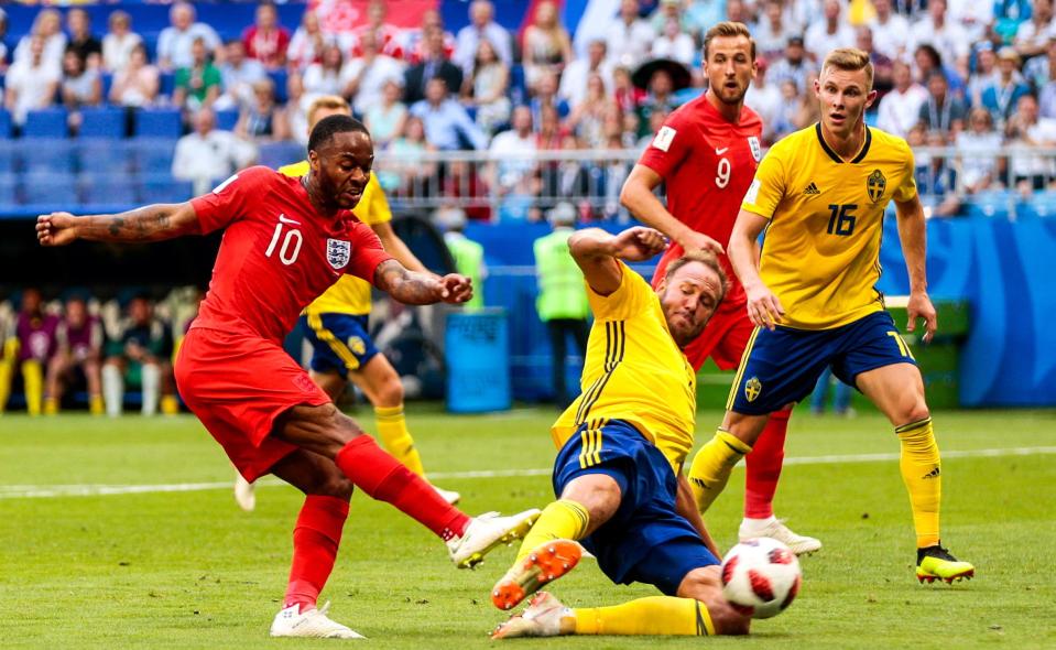  Raheem Sterling failed to score in Russia and has not scored for England since 2015