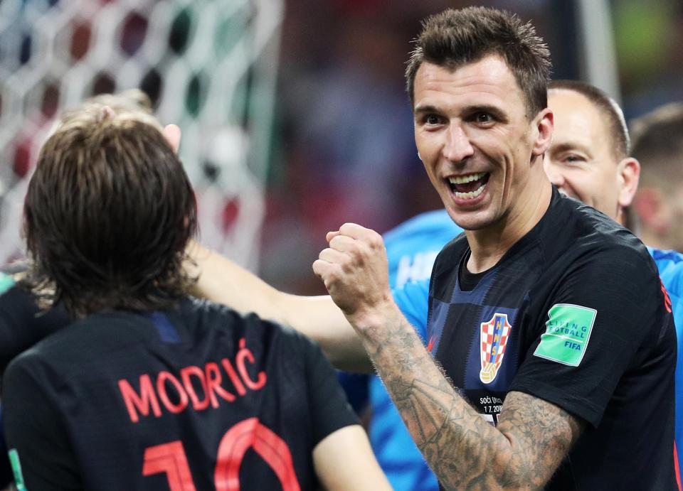  Mario Mandzukic and Co will face England in the next round