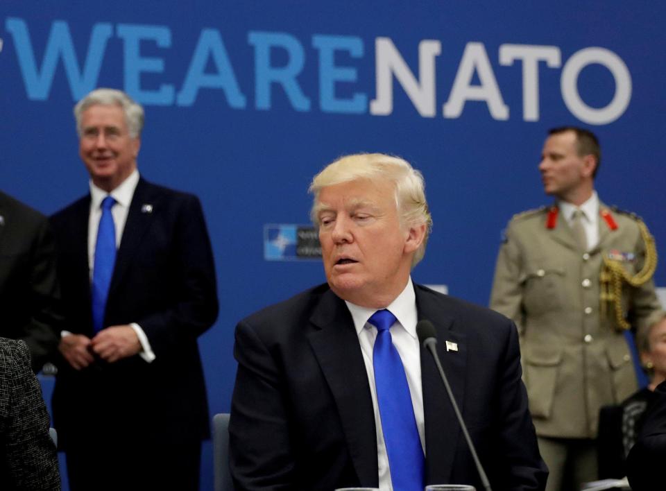  Donald Trump was attending the NATO summit in Brussels