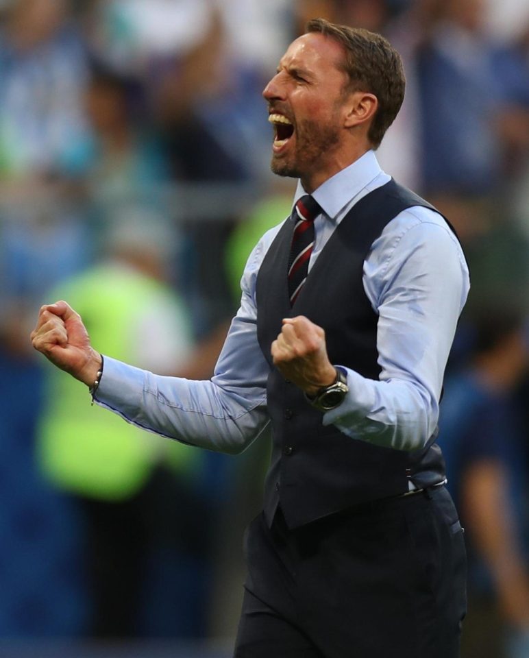  Gareth Southgate shows passion on the sidelines and panache in his dress sense