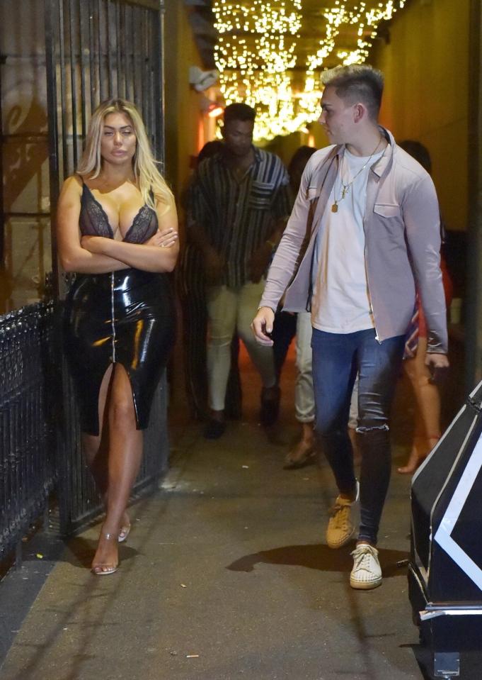  Chloe Ferry and Sam Gowland rowed in the street last night