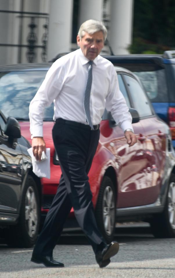  Kate's dad Michael Middleton looking smart as he arrives for the royal christening