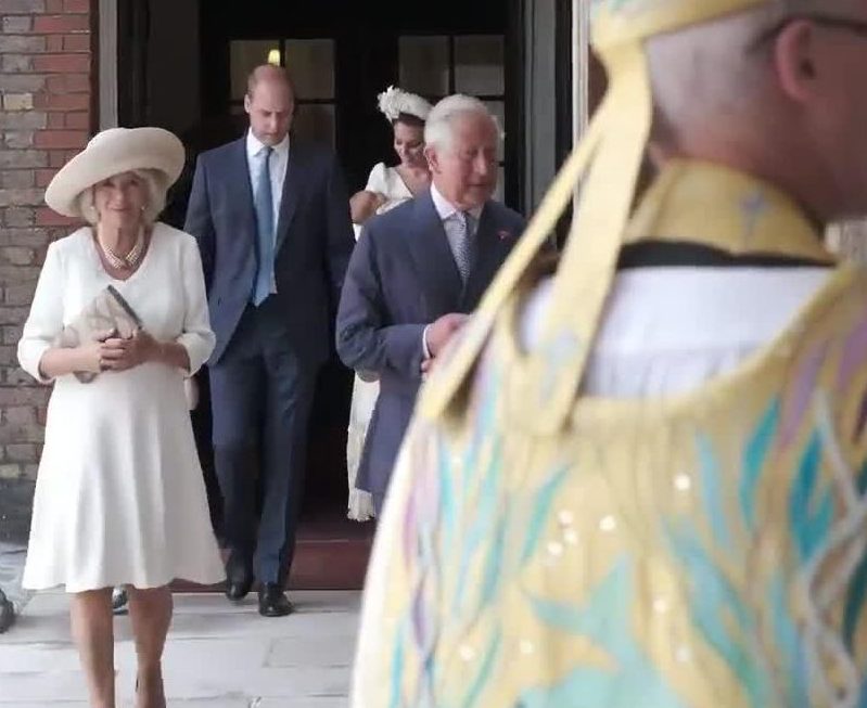  Charles and Camilla outside St James' Palace this afternoon