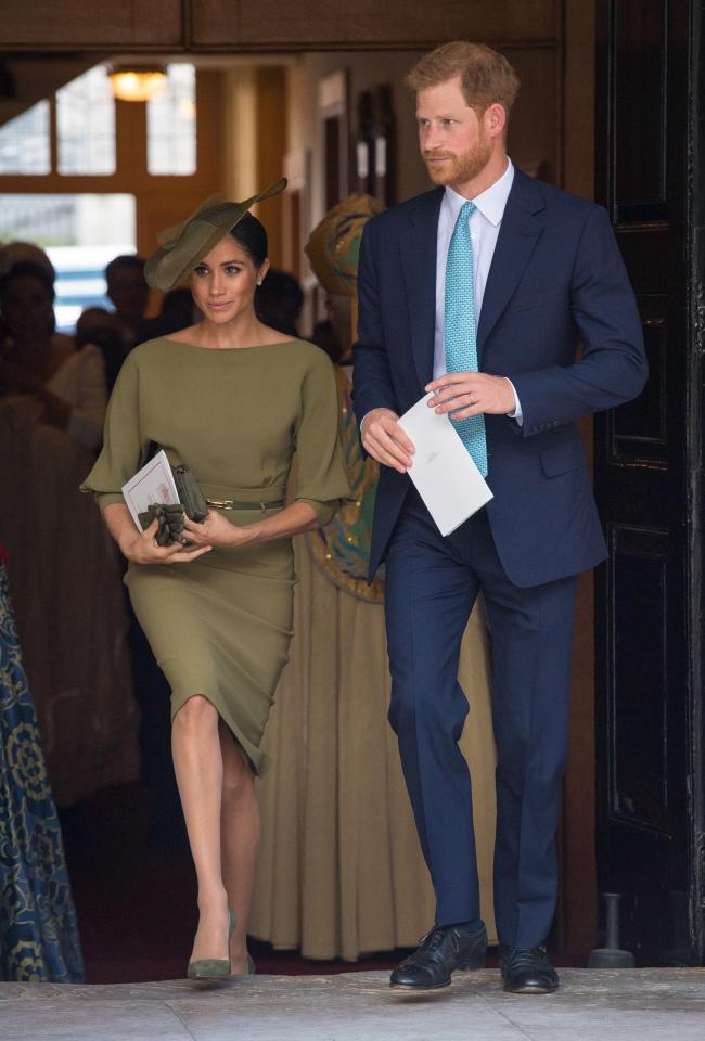  The Duke and Duchess of Sussex were also at the christening of their young nephew