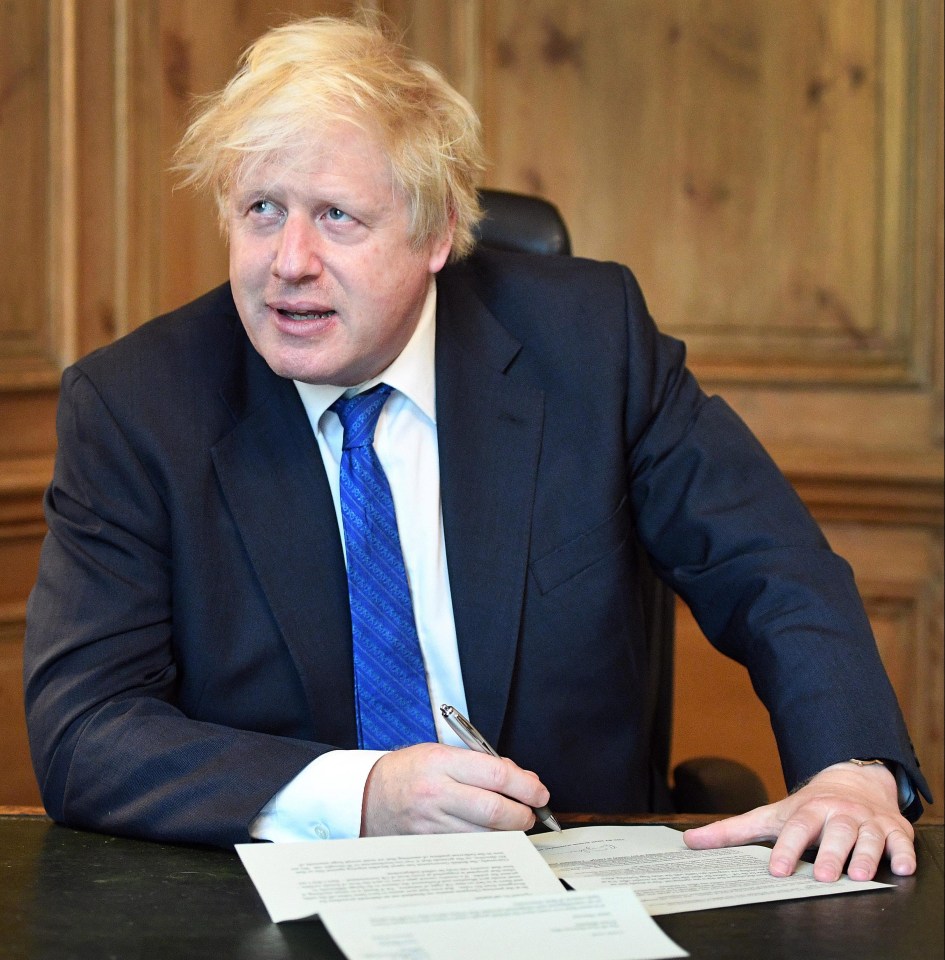 Boris Johnson writing his resignation letter to Theresa May today