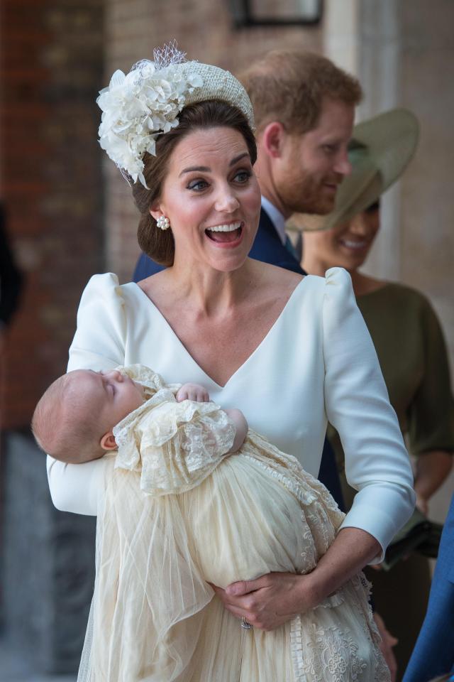  Kate wore Alexander McQueen yesterday for Prince Louis' Christening