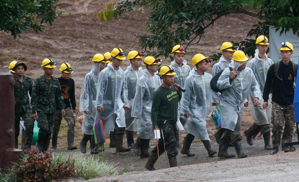  Emergency workers seen before the final phase of the escape bid