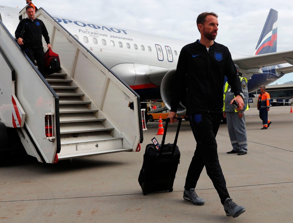 Gareth Southgate confidently strolled off the plane in Moscow