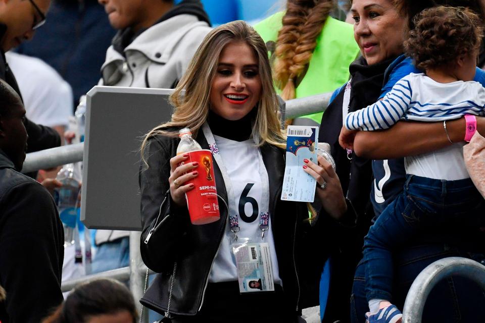  Maria Salaues even dug out her France shirt for the semi-final