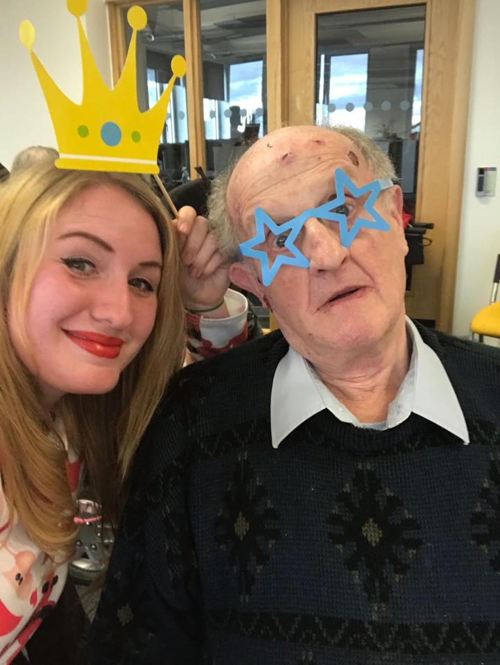  Taylor with Derek, one of the lonely older people she welcomes at her home every week