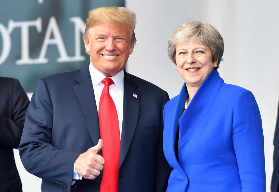  Donald Trump and Theresa May met in Brussels just hours before he trashed her Brexit ideas