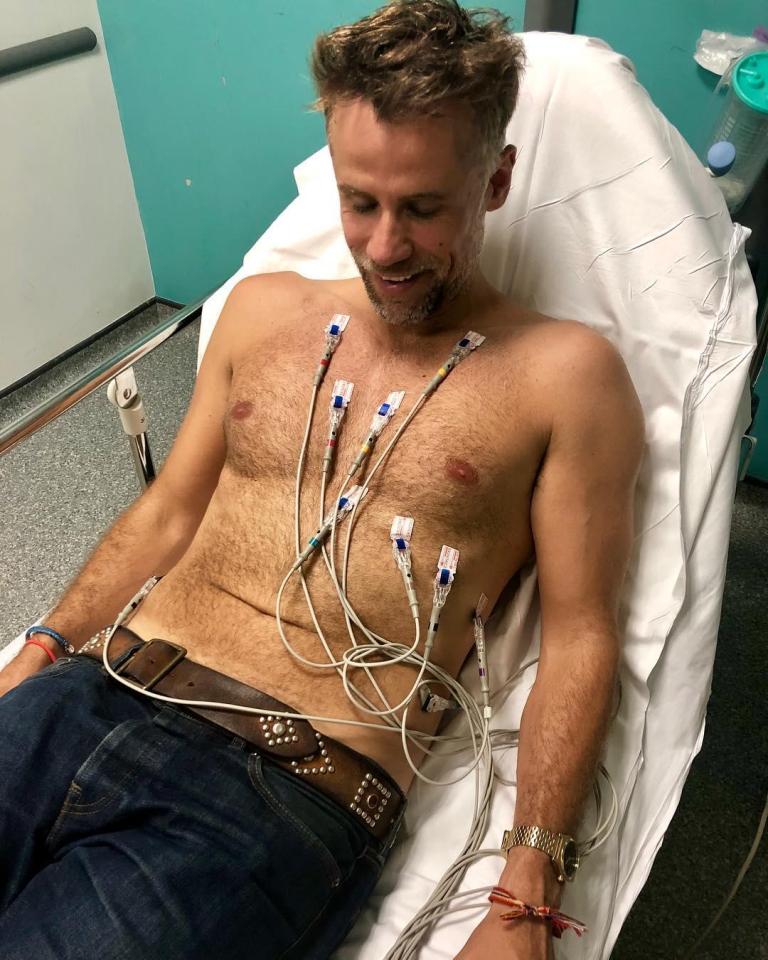  Richard Bacon was taken off a flight from the US in a stretcher to London’s Lewisham hospital where doctors diagnosed him with double pneumonia