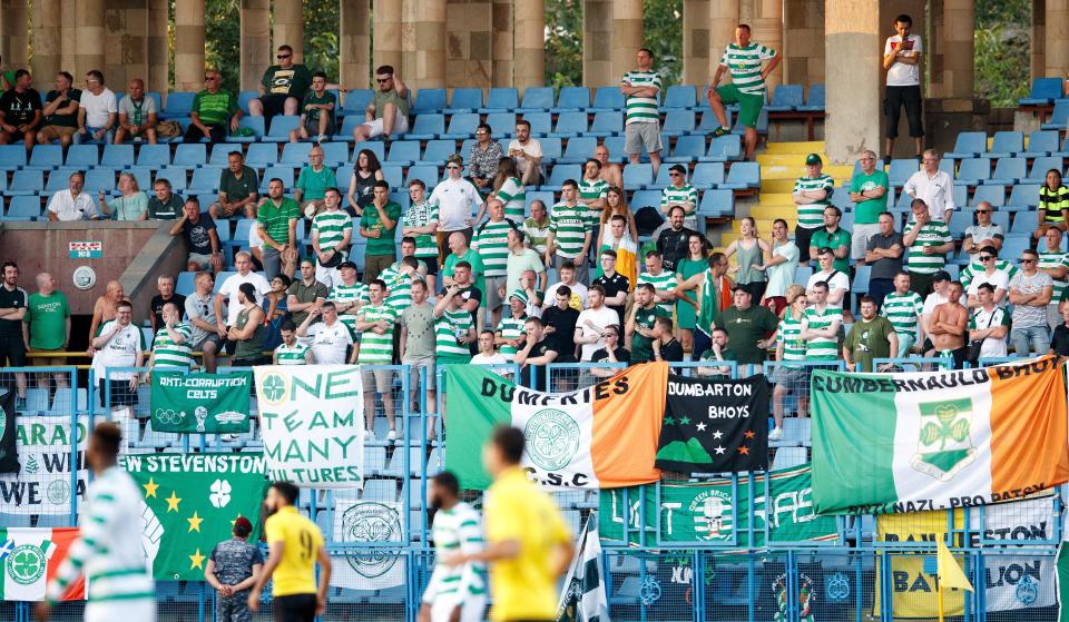  Celtic fans travelled in good numbers to Armenia