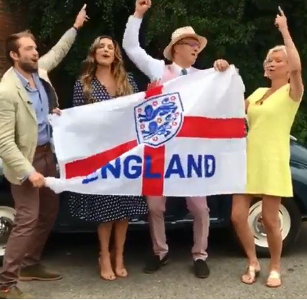  Kelly Brook and Denise Van Outen were dancing in the street during the game