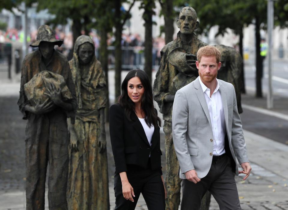  The couple spent time at the poignant memorial