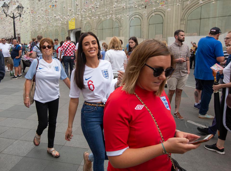  Fern Hawkins was all smiles in Moscow ahead of the last-four tie against Croatia