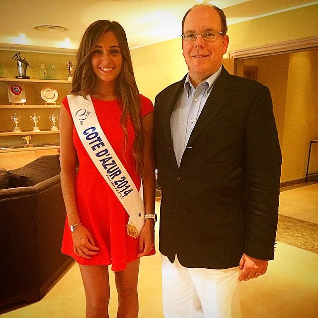  As winner of Miss Cote D'Azuer, Charlotte has friends in high places, like Prince Albert of Monaco