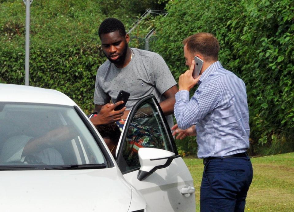  Odsonne Edouard and Olivier Ntcham (not pictured) were involved in the accident