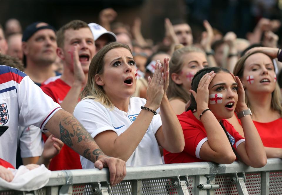  The tension is etched on the faces of England fans all over the country