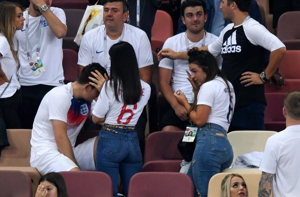  Harry Maguire was one of the stars of England's World Cup run but needed to be consoled by his family