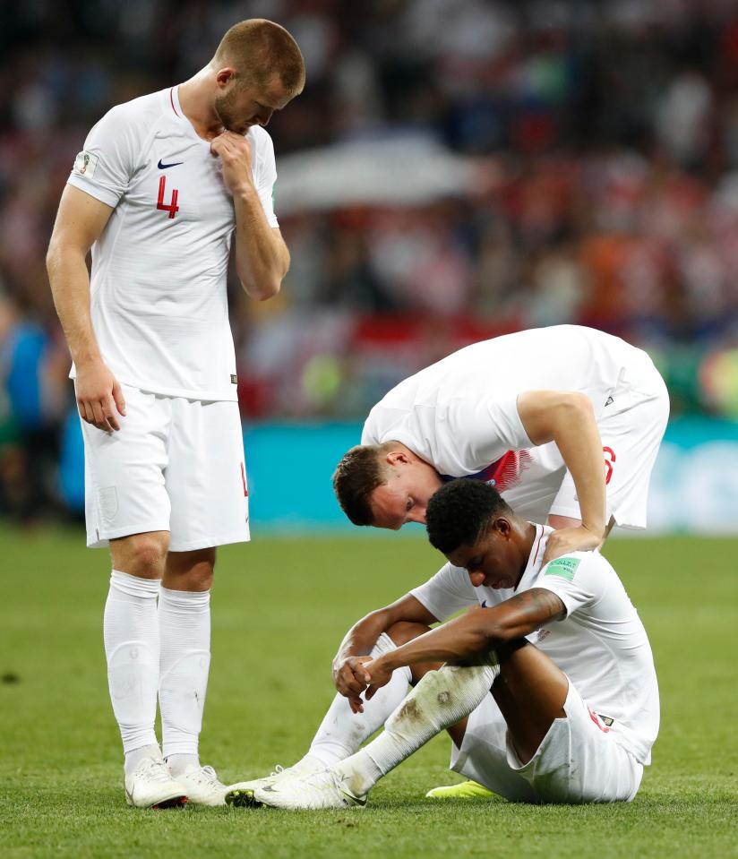  England players downcast and dejected as Croatia deprive them of a place in the final