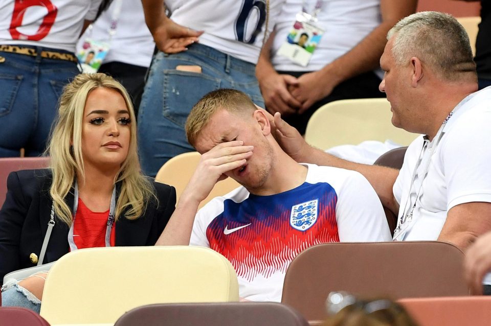  Pickford tried to hold the tears in with Megan Davison sat by his side