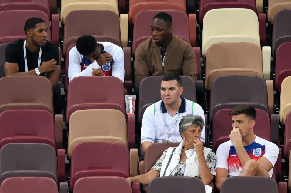  Marcus Rashford went to the stands where he wept surrounded by family