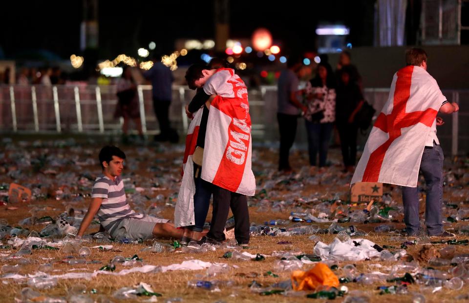  Football fans were supportive of each other and the Three Lions at the end of a fantastic run