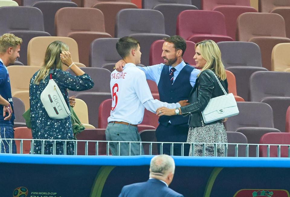  His children Flynn and daughter Mia offered solace to the England boss