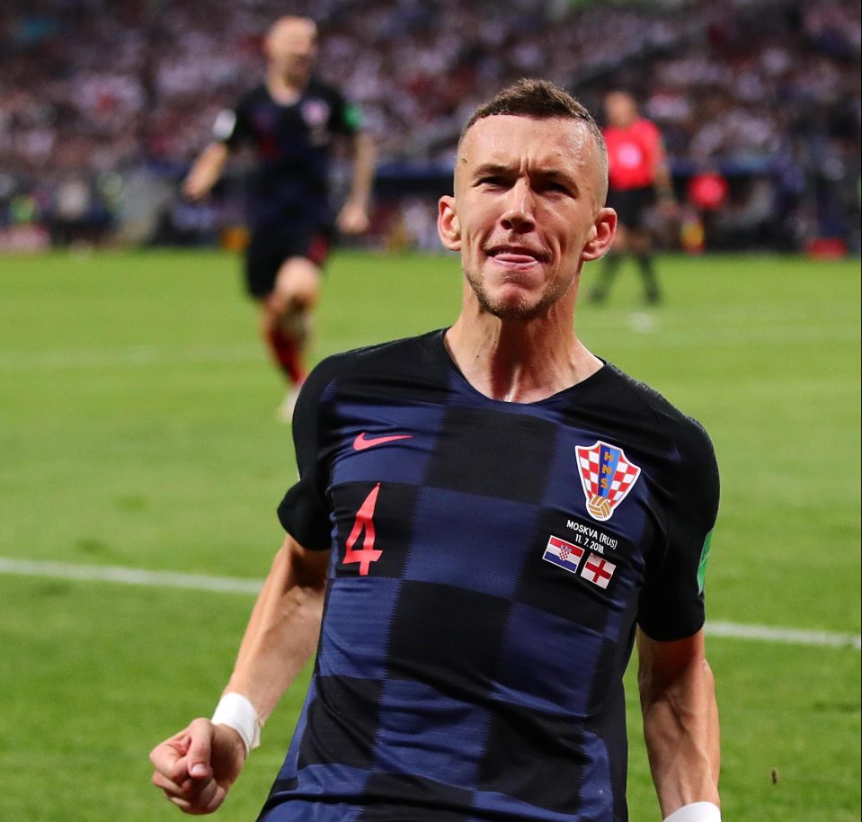  Ivan Perisic celebrates helping Croatia into the World Cup final with his goal against England